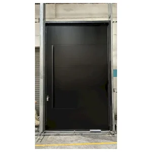 Metal Door Contemporary Metal Entrance Door Long Lasting Powder Coated Metal Door for House Entryways