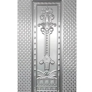 Metal Door Skin Waterproof Cold Rolled Steel Door Skin Embossed Stamping Door Panel