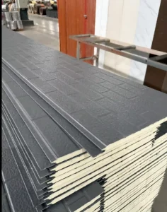 Metal Facade WPC Exterior Outdoor PVC Wall Panels Interior Decorative Slat Paneling Cladding Metal Foam PU Sandwich Panel