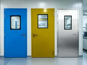 Metal Frame Single Door with Observation Window for Hospital Pharma Food Factory ISO Cleanroom