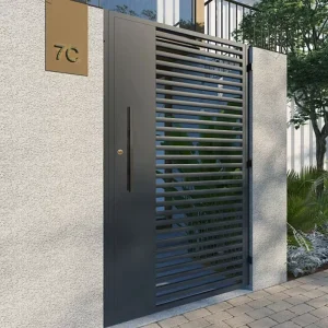 Metal Front Entry Door Villa Garden Gate Courtyard Outdoor Gate