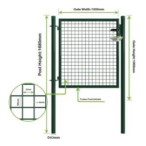 Metal Garden Fence Mesh and Gate Perimeter Wall