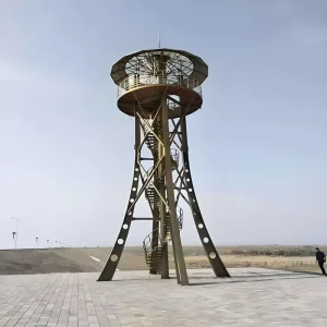 Metal Observation Tower Steel Structure Guard Watchtower Building Construction Lookout Guard Tower Hot Dip Galvanized Customized
