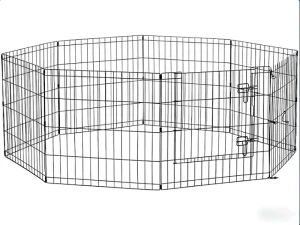 Metal Pet and Garden Fence for Yard Outdoor Use Animal Anti-Escape Barrier Detachable Enclosure