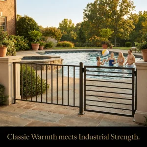Metal Pool Fencing Safety Barrier Powder Coated Rust-proof Swimming Pool Security Fence