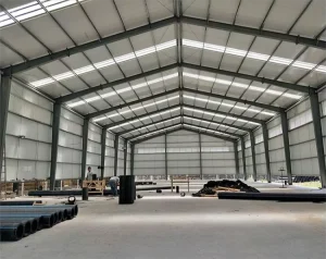 Metal Prefabricated Steel Warehouse Structure Wide Span Sheds Building