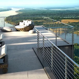 Metal Railing High Strength Anti rust Safety Guardrail for Balcony Stair Terrace Indoor Outdoor Modern Classic Railing Design