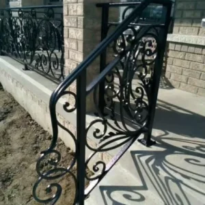 Metal Railing Outdoor Stairs Designs in Iron Wrought Iron Stair Railing