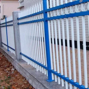 Metal Railing Steel Yard Boundary Fence for Residential Commercial Industrial Perimeter Custom Dimension