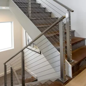 Metal Railing System Balustrade Black Brushed Railing Hardware for Stairs Deck