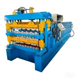 Metal Roof Panel Three layer Tile Machine Antique Glazed Tile Roll Forming Machine