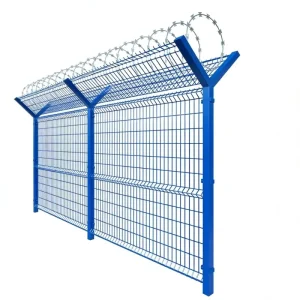 Metal Security Galvanized 3D Curved Welded Wire Mesh Panel Fence for Road Garden Land School Playground