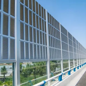 Metal Sound Barrier Wall Noise Reduction Fence Galvanized Steel Acoustic Panel for Highway Traffic Noise Control