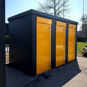 Metal Structure Entrance Paid Auto Clean Stainless Steel Prefab Mobile Public Toilets for Smart City