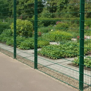 Metal Twin-Wire Privacy Fence Panel Corrosion-Resistant Easy Install for Outdoor Use