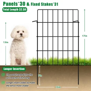 Metal Wire Fencing Rustproof Border Animal Barrier Flower Edging for Landscape Patio Yard Decorative Garden Fence