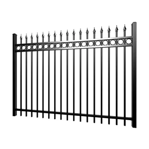 Metal Wrought Iron Picket Fence Panel and Gate