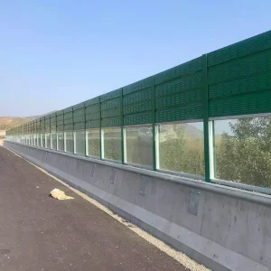 Micro-Perforated Louvered Soundproof Galvanized Metal Noise Barrier Panel, Anti-Corrosion