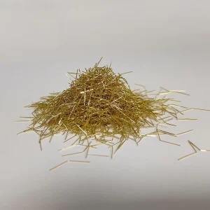 Micro Single Fold Steel Fiber Copper Coated for UHPC Building Materials Concrete Mortar Steel Fibre