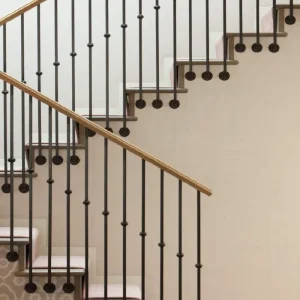 Minimalist Iron Aluminum Stainless Steel Staircase Railings Mirror Polish Easy DIY Rust Water Resistant Handrails for Villa