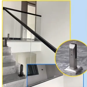 Mirror Polished Stainless Steel Glass Railing Spigot Full Assembly Rust Resistant Outdoor Deck Railings & Pool Areas DIY