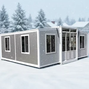 Mobile Double wing Folding Rectangular Prefabricated Container House with Activity Board Exportable Habitable Expansion Box