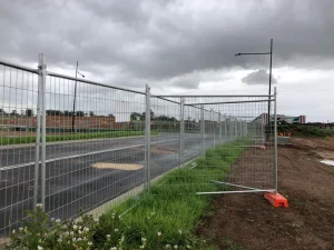 Mobile Temporary Fence Panels for Construction Site Crowd Control and Security