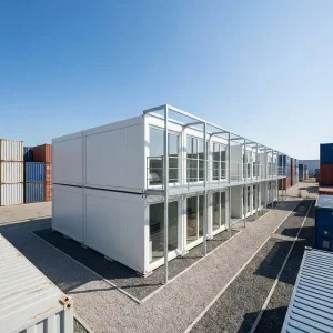 Modern 2 Floor Modular Container Home Portable Living Space Employee Dormitory Apartment Complex with Stairs