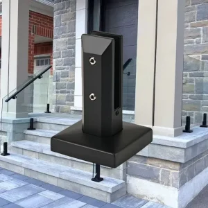 Modern Adjustable Square Base Deck Mount Glass Spigot for Villa Outdoor Tempered Glass Balustrade