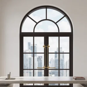 Modern Aluminum Alloy Frame Flip Out Window Commercial Use Gas Strut Pass Through Windows Exterior Awning Window