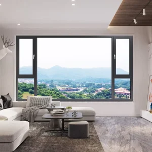 Modern Aluminum Alloy Sliding Casement Windows Soundproof Insulated Double Glazed Glass Energy Star Qualified Swing Hotel Villa