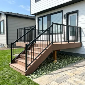 Modern Aluminum Alloy Stair Railing for Balcony and Villa Custom Size Anti-Rust and Anti-Corrosion Quick Installation