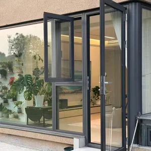 Modern Aluminum Casement Doors and Windows for Kitchen Use Waterproof Feature Home Residential