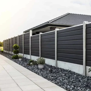 Modern Aluminum Frame Privacy Fence Panel