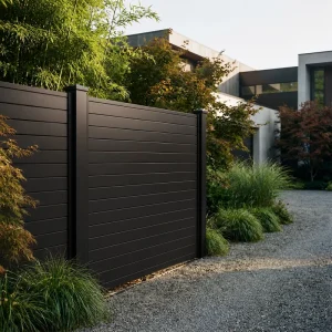Modern Aluminum Privacy Fence Panels Modular System Kit Waterproof Rustproof Outdoor Backyard Fence