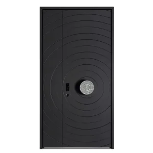Modern American Design 3D Carving Large Steel Anti-Theft Security Door Bulletproof Pivot Entry Metal Exterior Door for Hotel