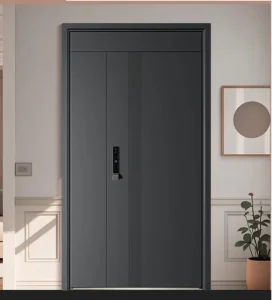 Modern Anti Theft Zinc Alloy Exterior Front Entry Door Waterproof Sound Insulated Security Main Entrance Door
