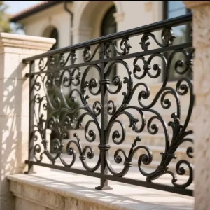 Modern Artistic Forged Iron Balcony Railing and Antique Iron Stair Railing Elegant Balustrades & Handrails