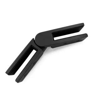 Modern Black Adjustable Glass Bracing Clamp for Frameless Pool Fence Installations
