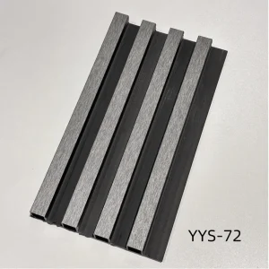 Modern Black Base WPC Wall Panel Fireproof Waterproof for Interior Hotel and Household Decoration