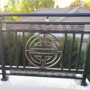 Modern Black Metal Stair Aluminum Railing Beautiful Design for Villa Deck Balcony Decorative Deck Railing Construction Sites