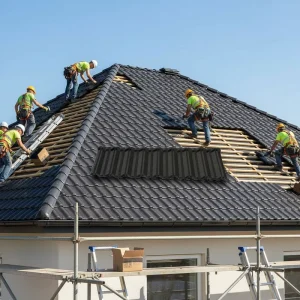 Modern Classic Stone Coated Metal Roof Tiles Fireproof Waterproof for Apartment Hotel Use in UK Germany France Market