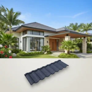 Modern Color Stone Coated Metal Roof Tiles Galvalume Steel Waterproof Roofing Sheets for Villa Hotel & Warehouse