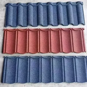 Modern Colorful Stone Coated Metal Roof Tiles Durable Fireproof Weatherproof Lightweight Roofing for Apartments & Villas