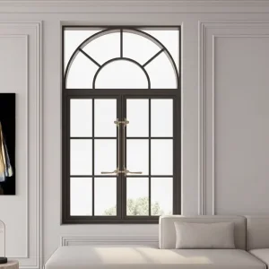 Modern Commercial Arched Window Mosquito Net Modern Casement Double Glaze Kitchen Windows Louver Curtain Fixed Arch Window