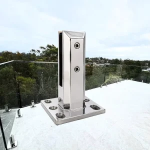 Modern Corrosion Resistant Finish SS304 Glass Panel Spigots for Outdoor Pool Fence and Frameless Garden Glass Barrier