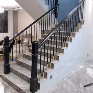 Modern Corrosion Resistant Metal Stair Rail Column Indoor Outdoor Safety Guardrail System