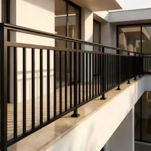 Modern Custom Aluminum Balcony Railings & Yard Fence Durable Powder Coated Protective Fencing Trellis Gates
