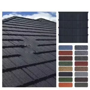 Modern Customized Synthetic Resin Stone Coated Metal Roof Tiles Durable & Fireproof for Hotels Warehouses & Workshops