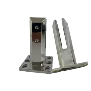 Modern DIY Matching Dual Rubber Cushion Split Floor Glass Holder Shock Absorb Noise Reduction Prevent Glass Edge Damage